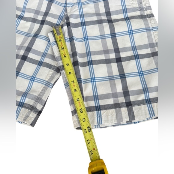 Aeropostale Men’s Shorts A87 Sz.29 Blue&Gray Plaid Casual Flat Front Drawstring - Picture 12 of 14